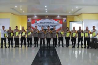 Polres Kampar Gelar Sosialisasi Dipa, Penandatanganan Pakta Integritas dan Penyerahan RKA KL T A 202